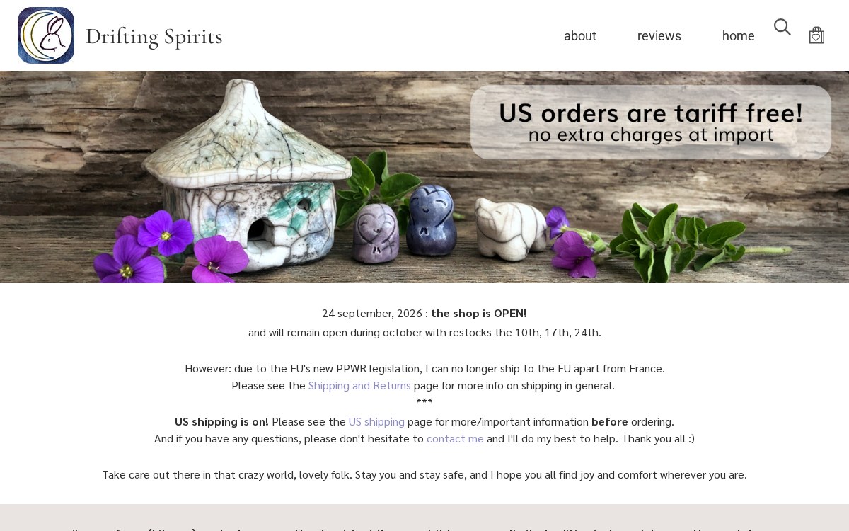 Drifting Spirits, Raku spirit sculptures